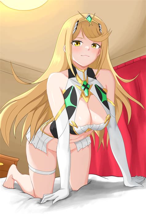 Hentai Nintendo Girl Girl Girl Alluring Bed Big Breasts Blonde