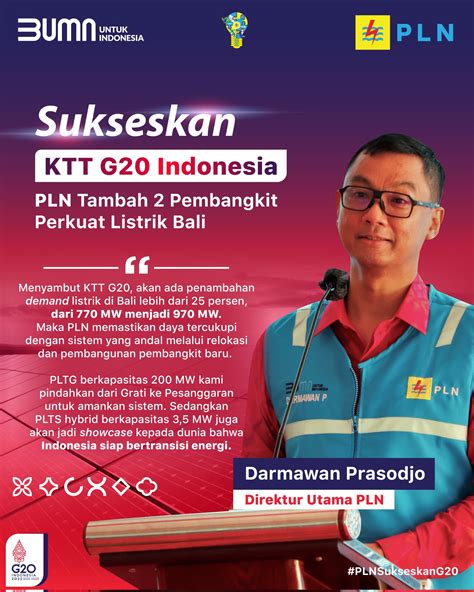 PT PLN Persero On Twitter Kesuksesan Penyelenggaraan G20 Indonesia