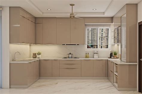 Compact U Shaped Modular Kitchen Design Livspace