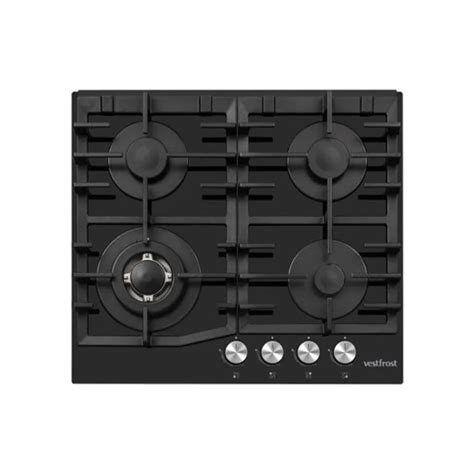 Vestfrost 4 Burner Electric Gas Hob Black Glass BGOGH 01 Karabazaar