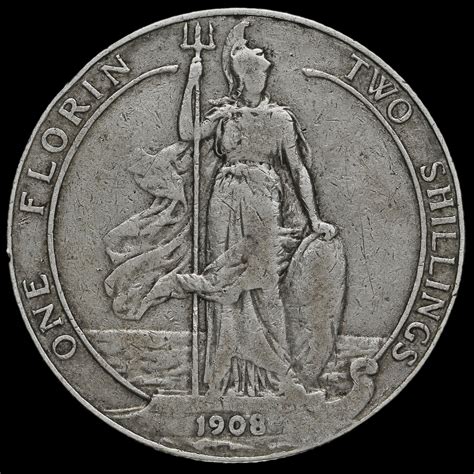 1908 Edward VII Silver Florin Fine