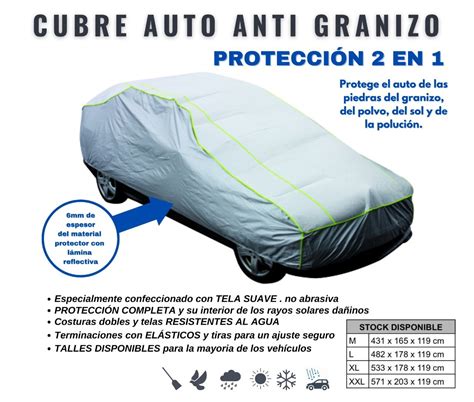 Funda Cubre Auto Cobertor Antigranizo Impermeable Premium Makif