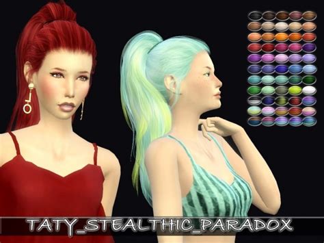 Stealthic Paradox Hair Recolors By Taty86 Sims 4 Hair