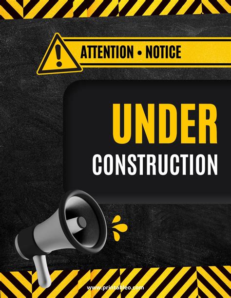 Under Construction Sign Printableo