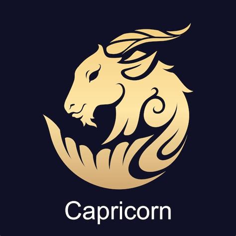 Premium Vector Capricorn Symbol Of Zodiac Sign In Luxury Gold Style