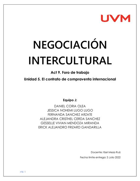 Act Equipoj Act Negociaci N Intercultural Negociacin