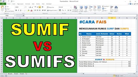 Cara Menggunakan Rumus Sumif Dan Sumifs Di Excel Menjumlahkan Data