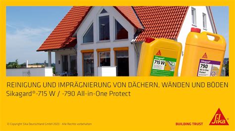 Reinigen und Imprägnieren mit Sikagard 715 W 790 All in One Protect