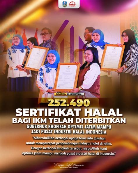 Terbit 252 490 Sertifikat Halal Bagi IKM Jatim Radar96