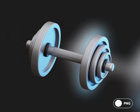 Premium PSD Dumbbell 3d Illustration