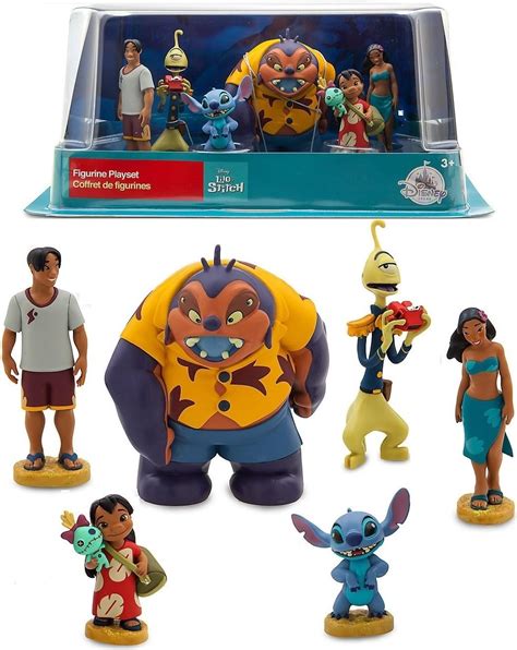 Disney Lilo And Stitch Figurine Playset Cake Toppers Set Of 6 Pvc Doll ...