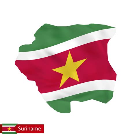 Surinam Mapa Con Ondulaci N Bandera De Pa S Vector En Vecteezy