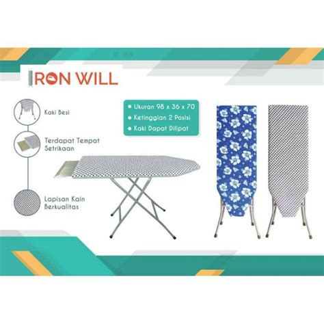 Jual Meja Setrika Berdiri Meja Gosok Berdiri Iron Will Shopee Indonesia