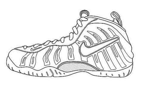 Nike Shoes Coloring and Sketch Drawing Pages - Coloring Pages