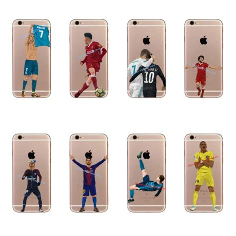 Messi Soccer Player Neymar Cristiano Ronaldo Mo Salah Phone Case For Iphone 6 6s 7 7plus 8 8