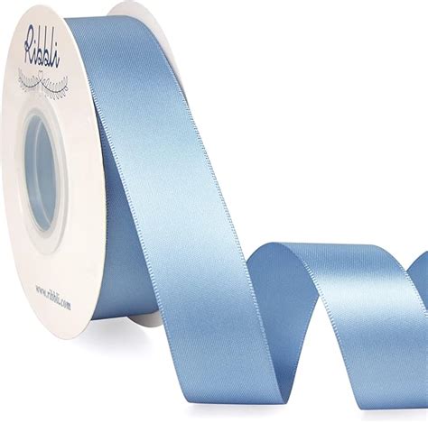 Amazon Ribbli Dusty Blue Satin Ribbon Double Faced Satin Inch X