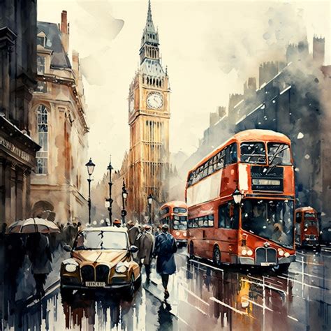 Watercolor London Artwork Images Free Download On Freepik