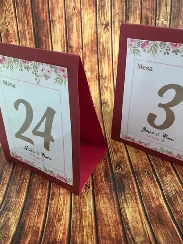 Números De Mesa Personalizados Identificadores Boda Xv Años en venta en