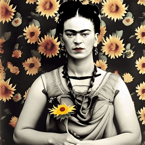 Frida Kahlo Mit Sonnenblume Creative Fabrica