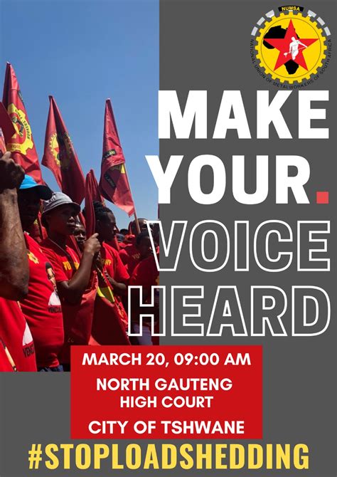 NUMSA on Twitter: "NUMSA will be at the North Gauteng High Court on the 20th of March 2023 for ...