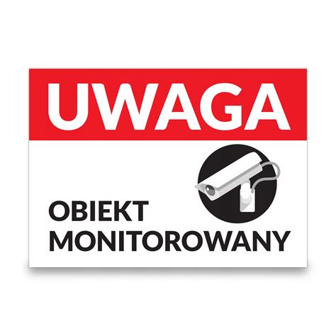 Obiekt Monitorowany X Tabliczka Znak Cena Opinie Tablice I