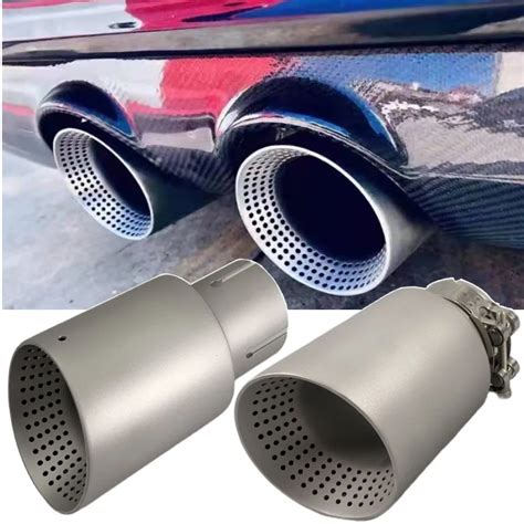 1 Pcs Matte Stainless Steel Car Muffler Tip Exhaust Tip System