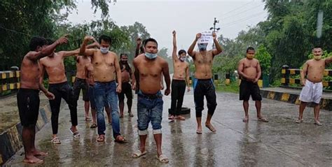 Assam Youths Stage Semi Naked Protest Demanding Akhil Gogois Release