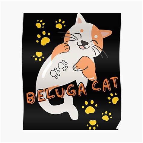 Póster Imágenes De Gato Beluga gato divertido de Liamandlore