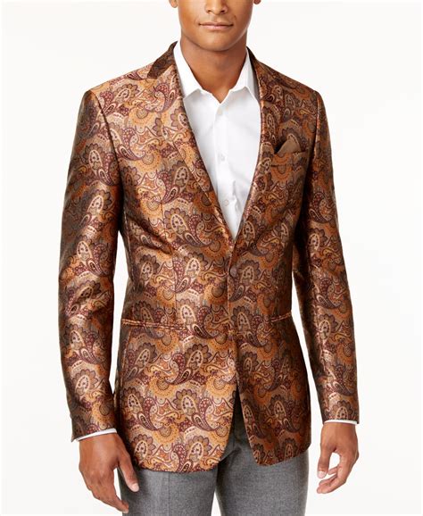 Tallia Men S Burg Gold Paisley Sportcoat Designer Clothes For Men