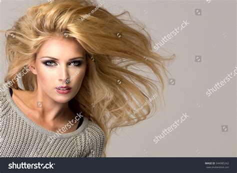 Portrait Beautiful Sensual Blonde Woman Stock Photo Edit Now 344985242
