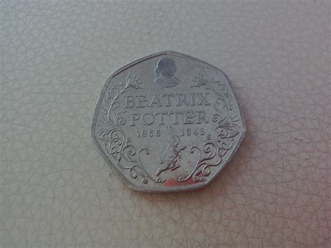 Beatrix Potter 50p Anniversary Coin 1866-1943. Commemorative 2016