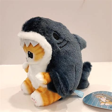 Cute Shark Cat Fried Shrimp Cat Plush Doll Pendant Doll Beautiful Room Car Bag Decoration