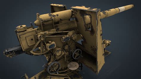 German Flak Mm D Model Fbx Max Ma Obj Unknown Free D