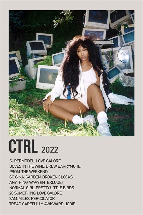 Ctrl Deluxe By Sza Minimalist Album Polaroid Poster Music Album