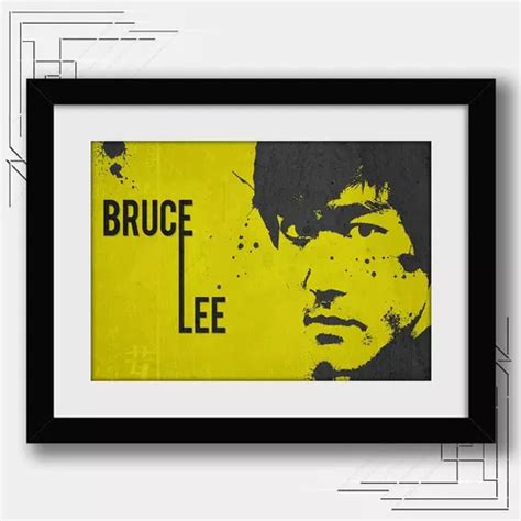 Quadro Bruce A4 Lee Kung Fu C4i Filme Arte Retro Decoracao