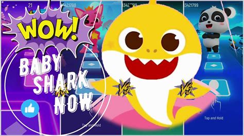 Baby Shark Vs Pinkfong Vs BabyBus Vs Pikachu Tiles Hop EDM Rush