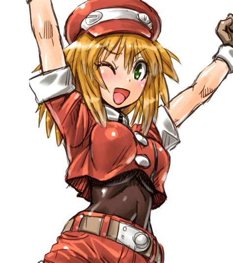 Safebooru 1girl D Amania Orz Arms Up Belt Black Gloves Blonde Hair