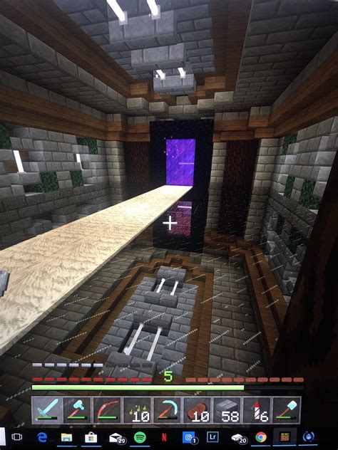 My Mirror Portal Room For My Realm Base R Minecraft