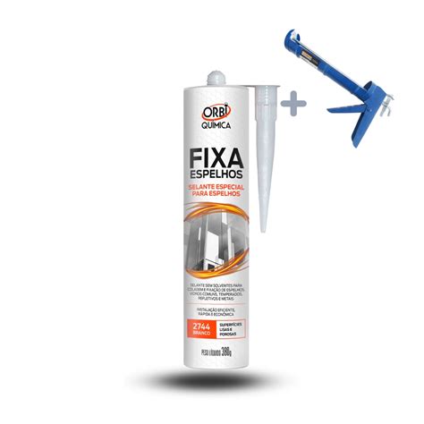 Cola Adesivo Silicone Fixa Espelho E Vidros Orbi Aplicador Starfer