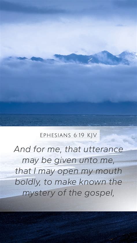 Ephesians 6 19 KJV Mobile Phone Wallpaper And For Me That Utterance