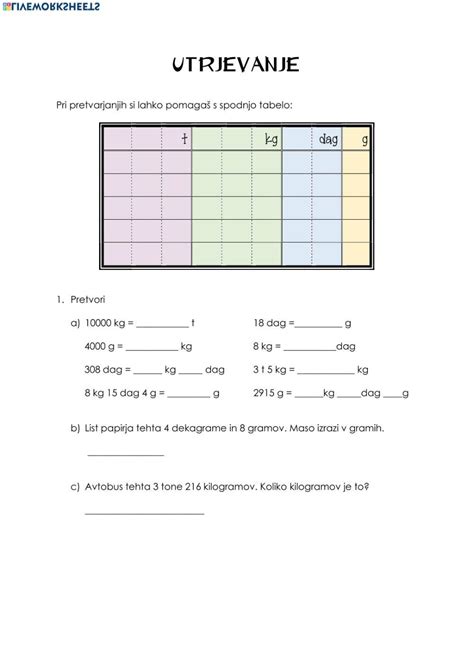 Utrjevanje Activity Live Worksheets