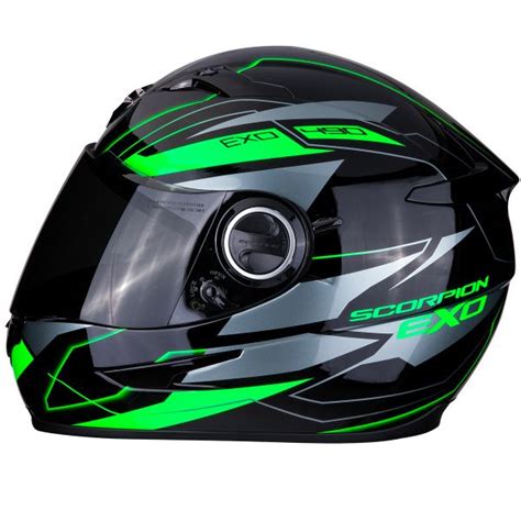 Casque Scorpion Exo 490 Nova Noir Vert Au Meilleur Prix ICasque