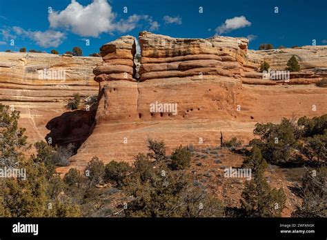 An Entrada Sandstone Feature In The Side Walls Of Devils Canyon Near