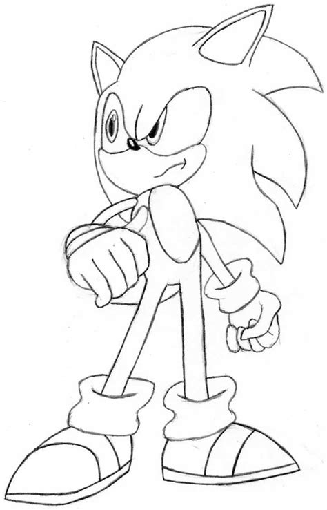 Super Sonic Coloring Page - Coloring Home