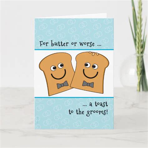 Two Grooms Gay Wedding Congratulations Funny Toast Card Zazzle
