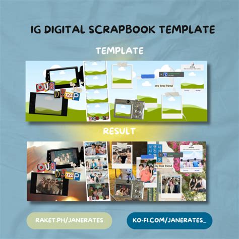 Friends Instagram Digital Scrapbook Template Ja S Ko Fi Shop Ko