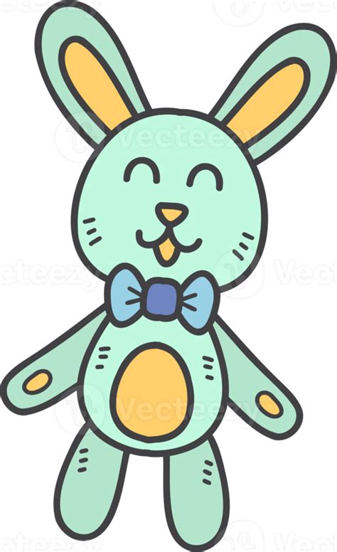 Hand Drawn Baby Rabbit Doll Illustration 12664862 Png
