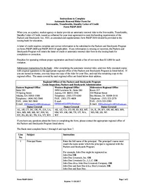 Fillable Online Gipsa Usda Instructions To Complete Automatic Renewal