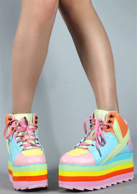 Qozmo Hi Pastel Platform Sneakers Kawaii Shoes Platform Sneakers Shoes