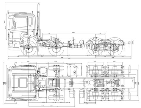 Download Free Scania Cb 8x4 Heavy Truck Blueprints Outlines Helps 3d Artists 3d Modellers